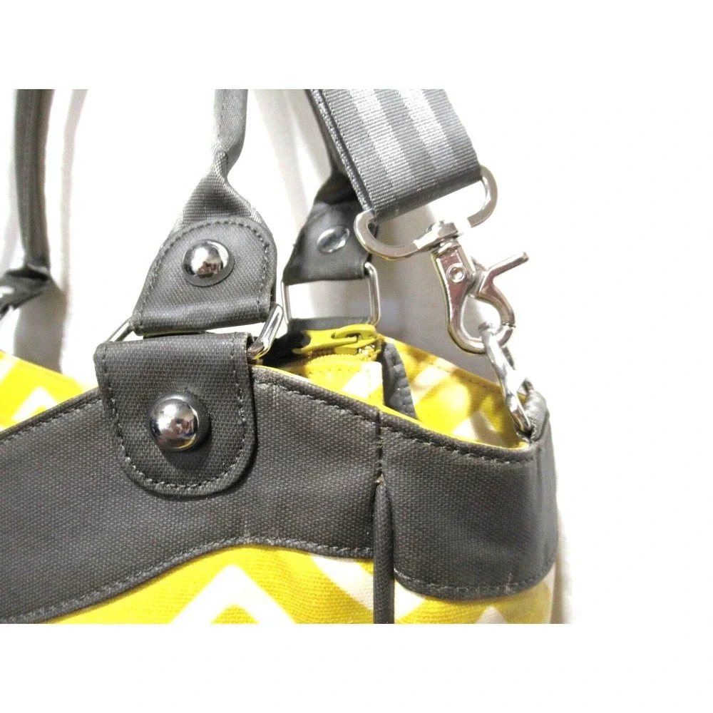 Petunia Pickle Bottom Yellow Canvas Baby Diaper Bag Unisex